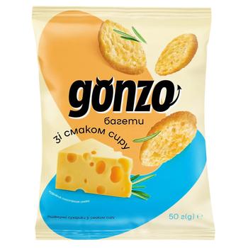 Gonzo Baguette Wheat Rusks with Cheese Taste 50g