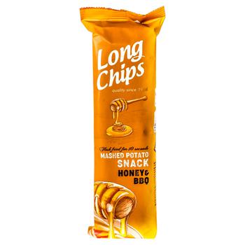 Чіпси Long Chips картопляні зі смаком меду та барбекю 75г