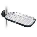 MVM Black Plastic Shelf for Shower Rod + Faucet with Clamp