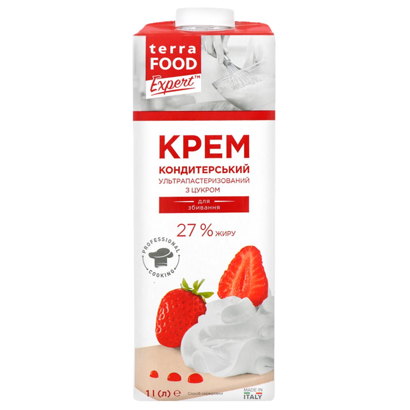 

Крем кондитерский Terra Food Expert с сахаром ультрапастеризованный 27% 1л