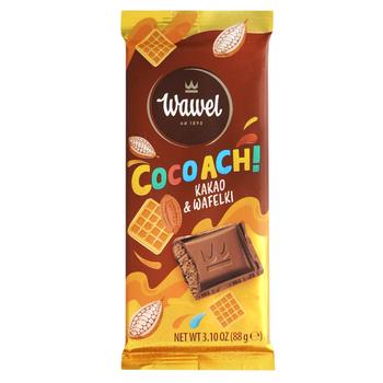 Шоколад черный Wawel CocoACH! с какао-начинкой с вафлями 88г - купить, цены на КОСМОС - фото 1