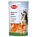 Trixie Denta Fun Chewing Rolls Dog Snack with Сhicken for Cleaning Teeth 12cm 6pcs 70g