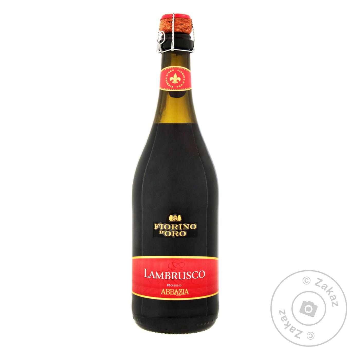 

Вино красное игристое Abbazia lambrusco rosso полусухое 9.5-13% 0.75л