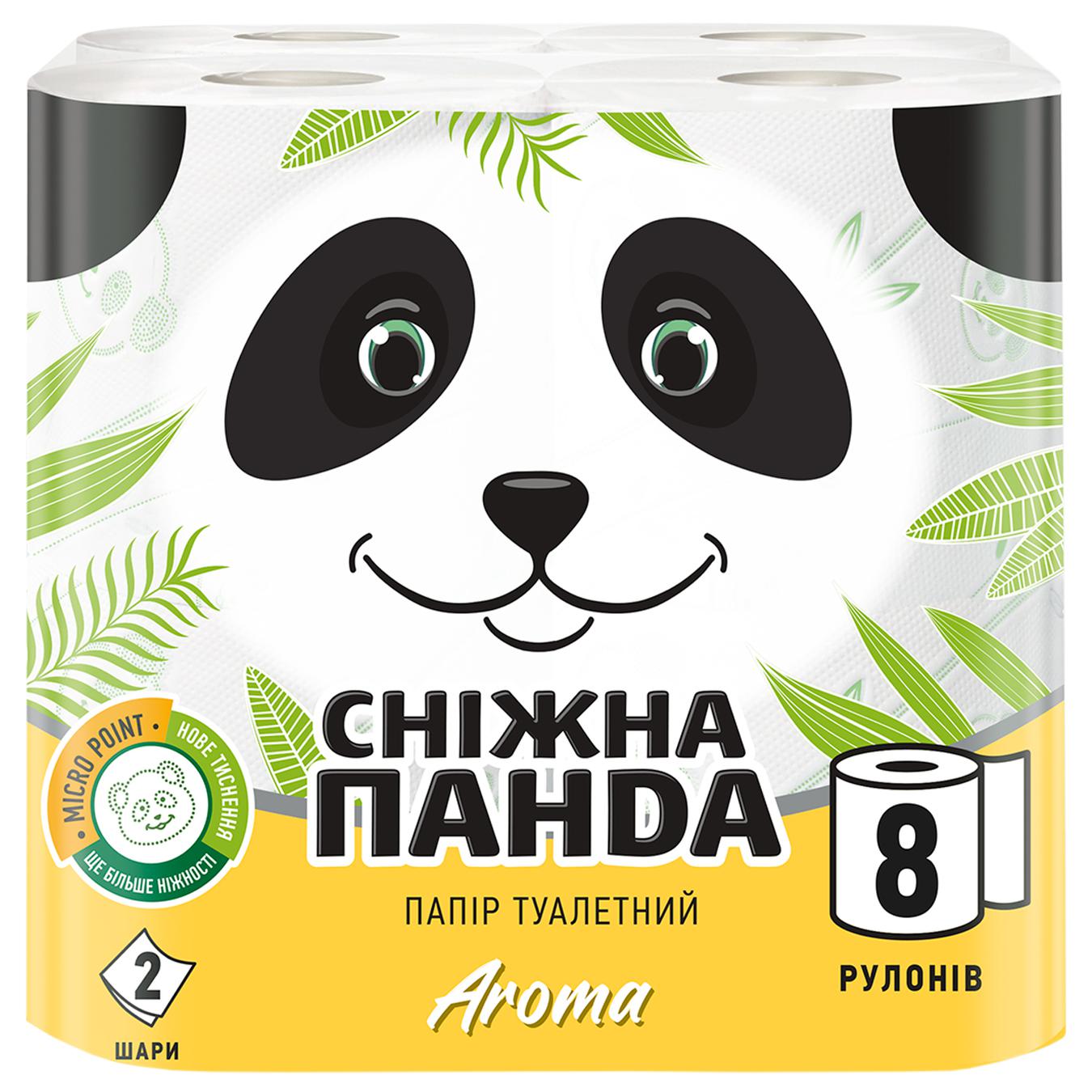 

Бумага туалетная Снежная панда Арома двухслойная 8шт