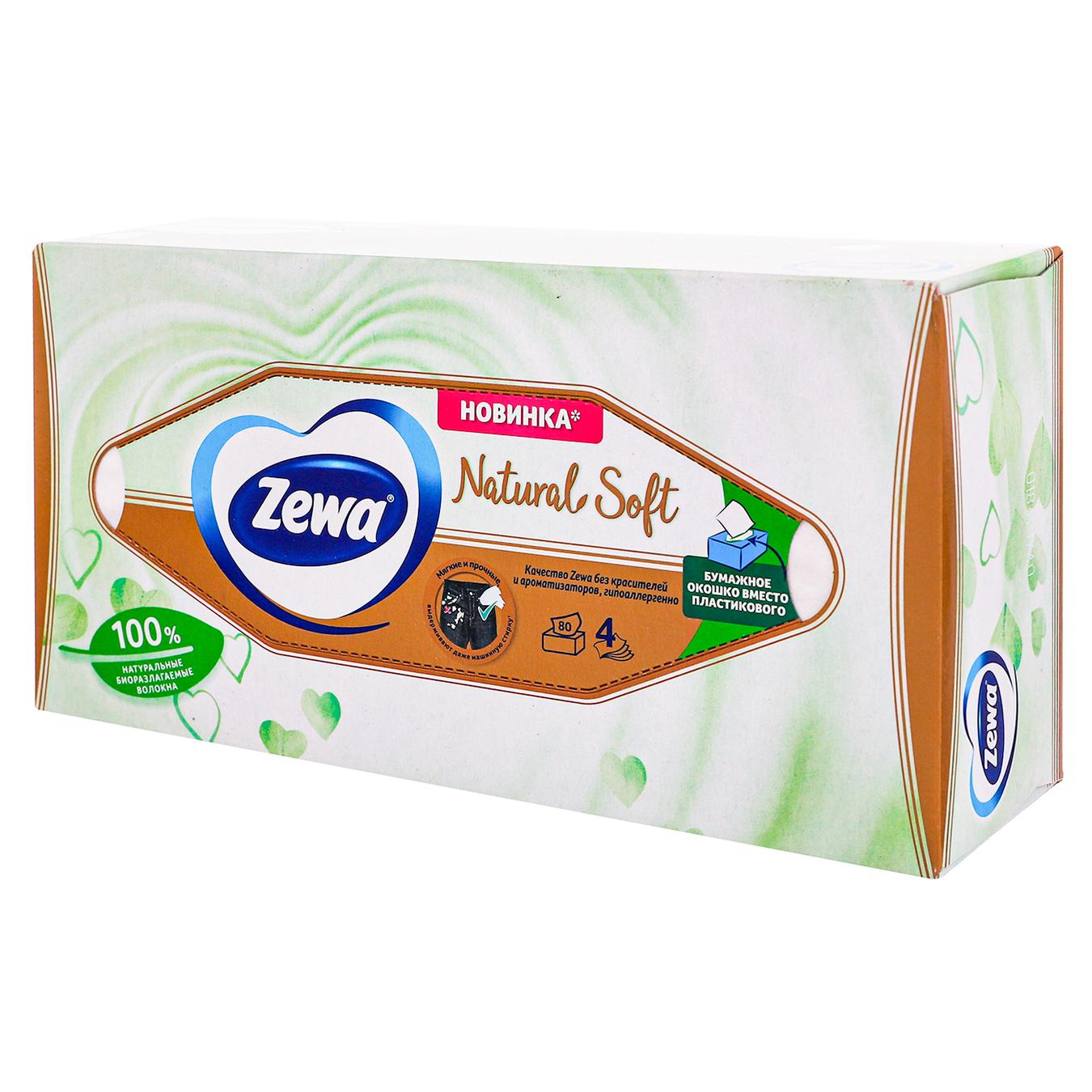 

Салфетки Zewa Natural Soft бумажные в коробке 80шт