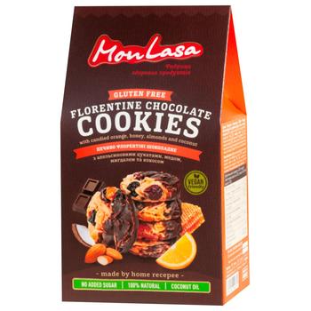 Печиво MonLasa Flotentine Chocolat без цукру без глютену 120г - купити, ціни на МегаМаркет - фото 1