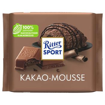 Шоколад молочний Ritter Sport з начинкою какао-мус 100г