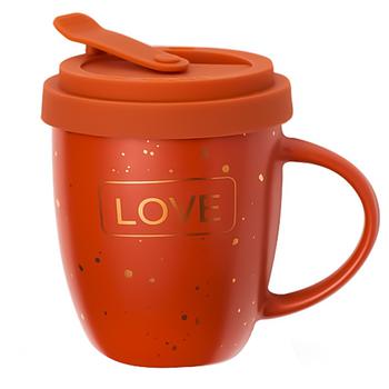 Love Cactus Brown Cup with Silicone Lid 0.385l - buy, prices for - photo 1