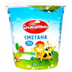 Сметана Смаковеньки 15% 380г