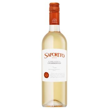 Вино Saporito Garganega-Chardonnay Veneto IGT біле напівсухе 11,5% 0,75л