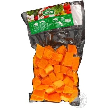 Тыква Славянка свежая чищенная мытая нарезанная кубиками 500г Украина купить, цены на МегаМаркет - фото 1