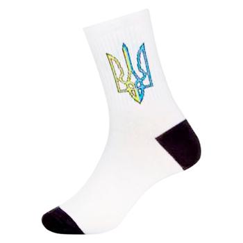 V&T Yellow-Blue Trident High Men's Socks s.27-29 White - buy, prices for - photo 1