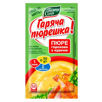 Пюре Тетя Соня гороховое с курицей 50г - купить, цены на ЕКО Маркет - фото 1