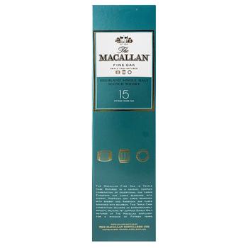 Віскі Macallan Fine oak 15років 40% 0,7л - купити, ціни на METRO - фото 1