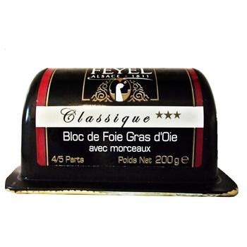 Feyel Block Goose Foie Gras With Pieces 200g - buy, prices for - photo 1
