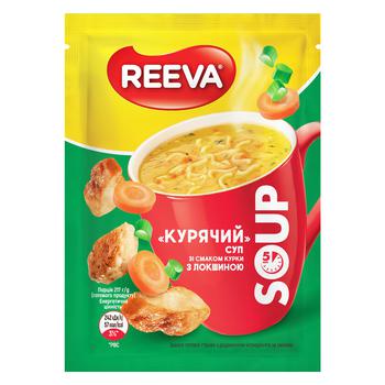 Суп Reeva со вкусом курицы с лапшой 17г - купить, цены на ЕКО Маркет - фото 1