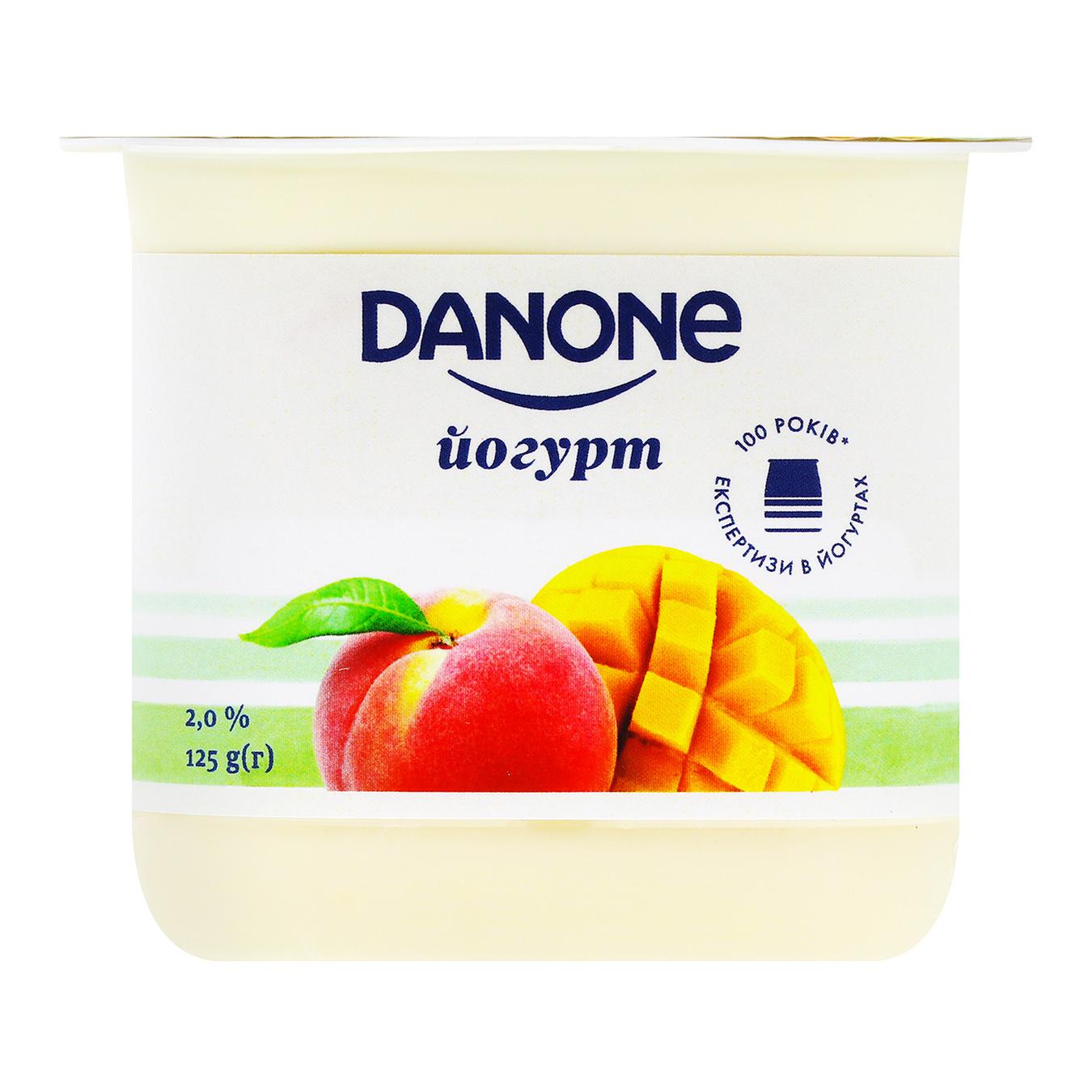 

Йогурт Danone манго-персик 2% 125г