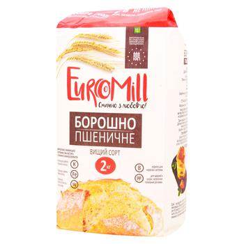 EuroMill Wheat Flour Top Grade 2kg - buy, prices for COSMOS - photo 1