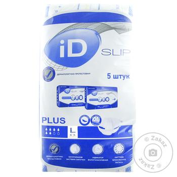 іD Slip Plus Adult Diapers L 5pcs - buy, prices for MegaMarket - photo 1