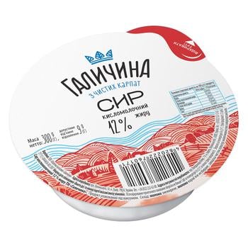 Сир кисломолочний Галичина Карпатський 12% 300г - купити, ціни на Таврія В - фото 1