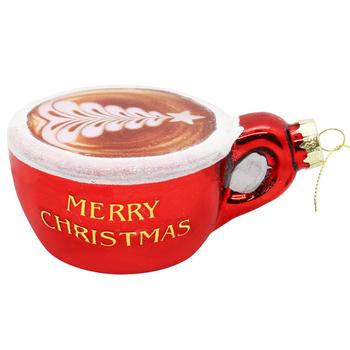Украшение елочное Koopman Чашка для кофе 12,7х9,5х5,5см - купить, цены на NOVUS - фото 6