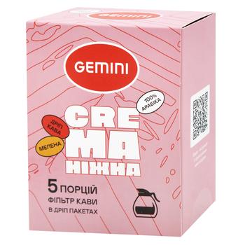 Gemini Crema Tender Drip Coffee 12g*5pcs - buy, prices for ULTRAMARKET - photo 1