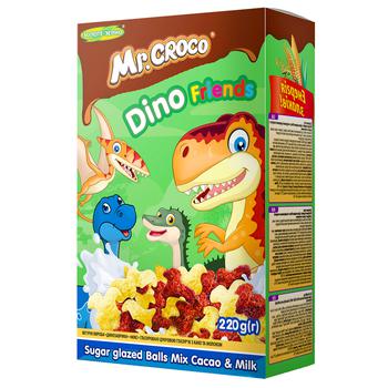 Mr.Croco Dinosaurs Mix Dry Breakfast with Cocoa and Milk 220g - buy, prices for Tavria V - photo 1