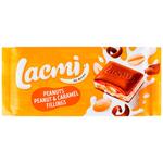 Roshen Lacmi Milk Chocolate with Peanuts and Peanut and Caramel Filling 87g