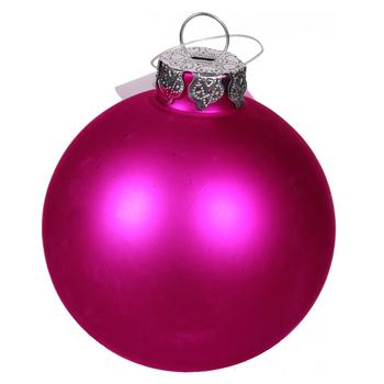 Matte Pink Plastic Ball Decoration 6cm