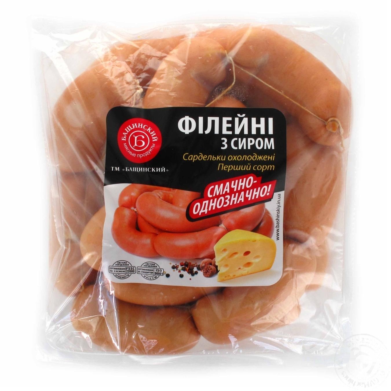

Сардельки Бащинский Филейные с сыром