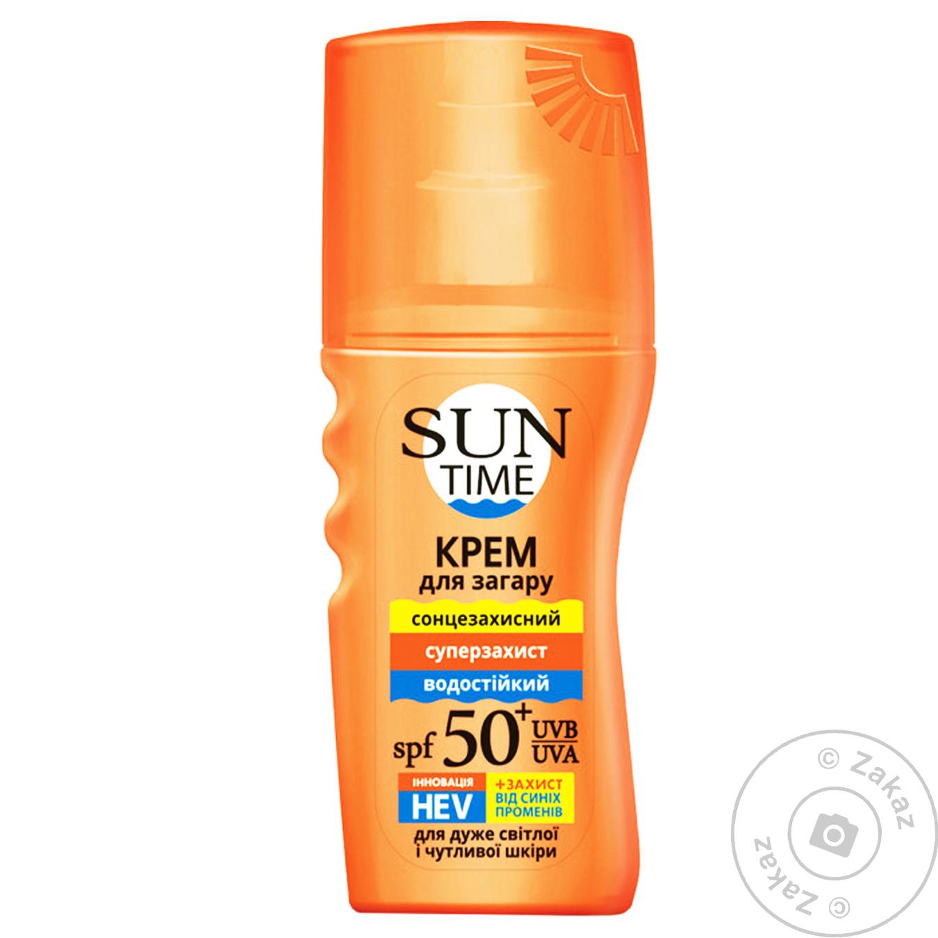 

Крем для загара Sun Time SPF 50+ Суперзащита солнцезащитный водостойкий 150мл