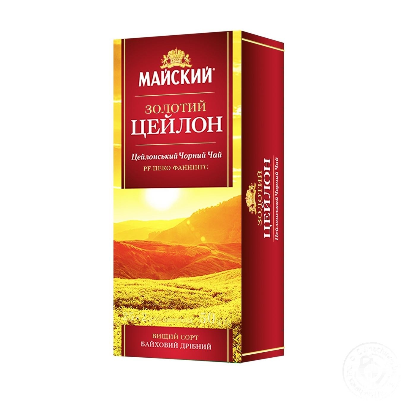 

Чай черный Майский Золотой Цейлон в пакетиках 25шт*2г