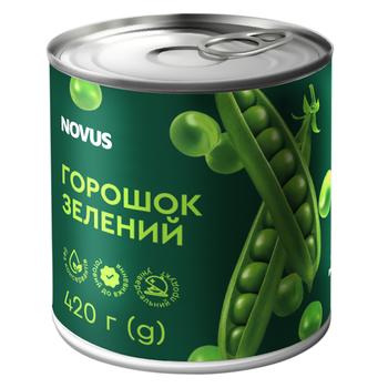 Горошок зелений Novus консервований з/б 410г