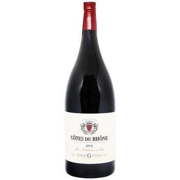 Вино Famille Guillot Cotes du Rhone красное сухое 14% 1,5л - купить, цены на КОСМОС - фото 1