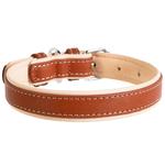 Нашийник для собак Collar Soft шкіряний 27-36см/15мм коричневий