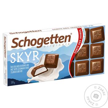 Шоколад молочный Schogetten Skyr с начинкой скандинавский йогурт 100г - купить, цены на Таврия В - фото 1