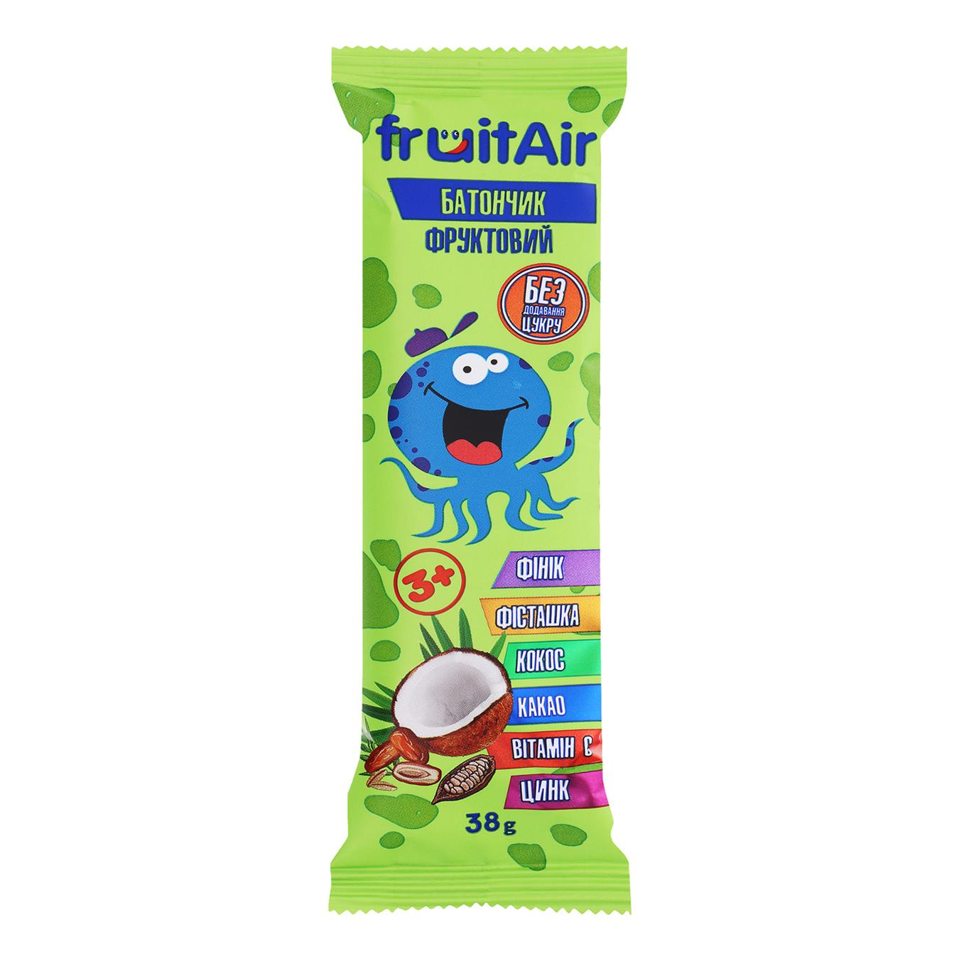 

Батончик FruitAir Финик с фисташками и кокосовой стружкой 38г