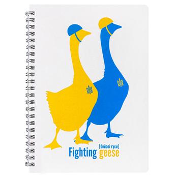 Kiri Sketch Fighting Geese A5 Notebook with Spring in Dot 60 sheets - buy, prices for - photo 1