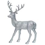 Tarrington House Silver Glitter Deer Figure 31cm