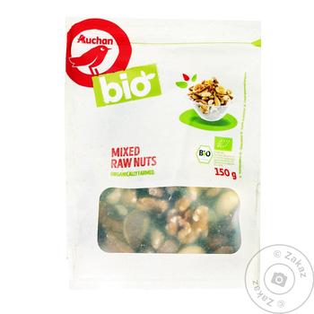 Мікс горіхів Ашан Bio 150г - купити, ціни на Auchan - фото 1