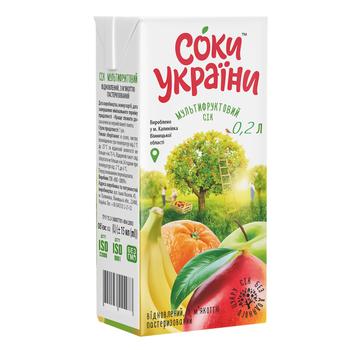 Nectar Soki ukrainy multifruit 200ml tetra pak Ukraine - buy, prices for Tavria V - photo 1