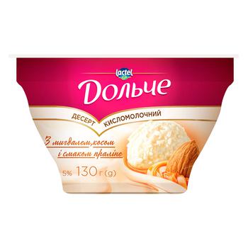 04823065730172 Десерт Дольче з мигдалем, кокосом і смаком праліне 5% 130г