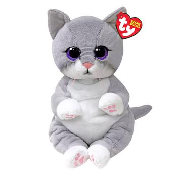 TY Beanie Bellies Morgan Gray Kitten Soft Toy 25cm