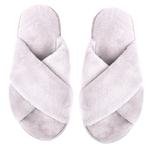 Twins HS-LUX Women's Gray Fur Homemade Slippers 38-39s