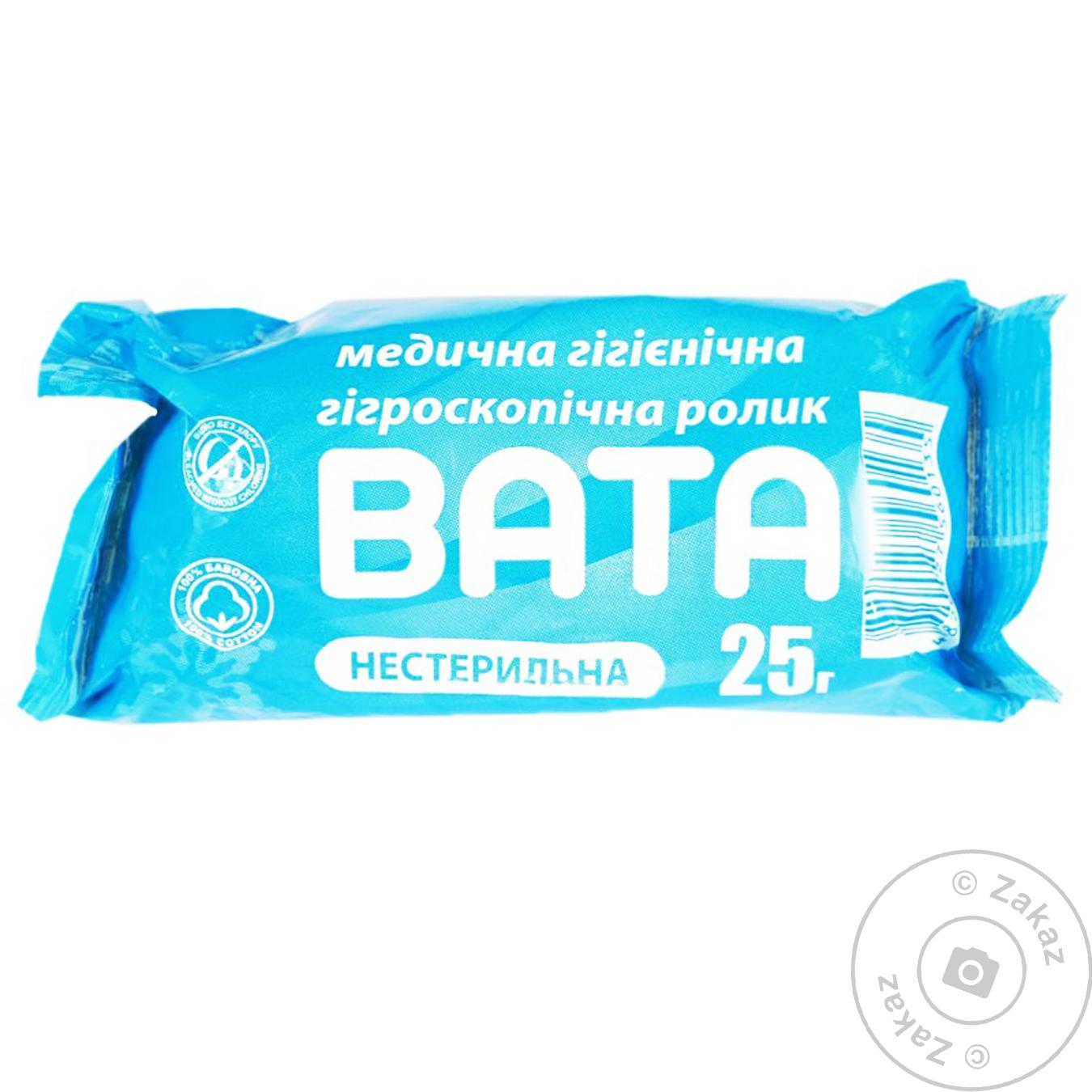 

Вата медицинская Снежинка нестерильная 25г