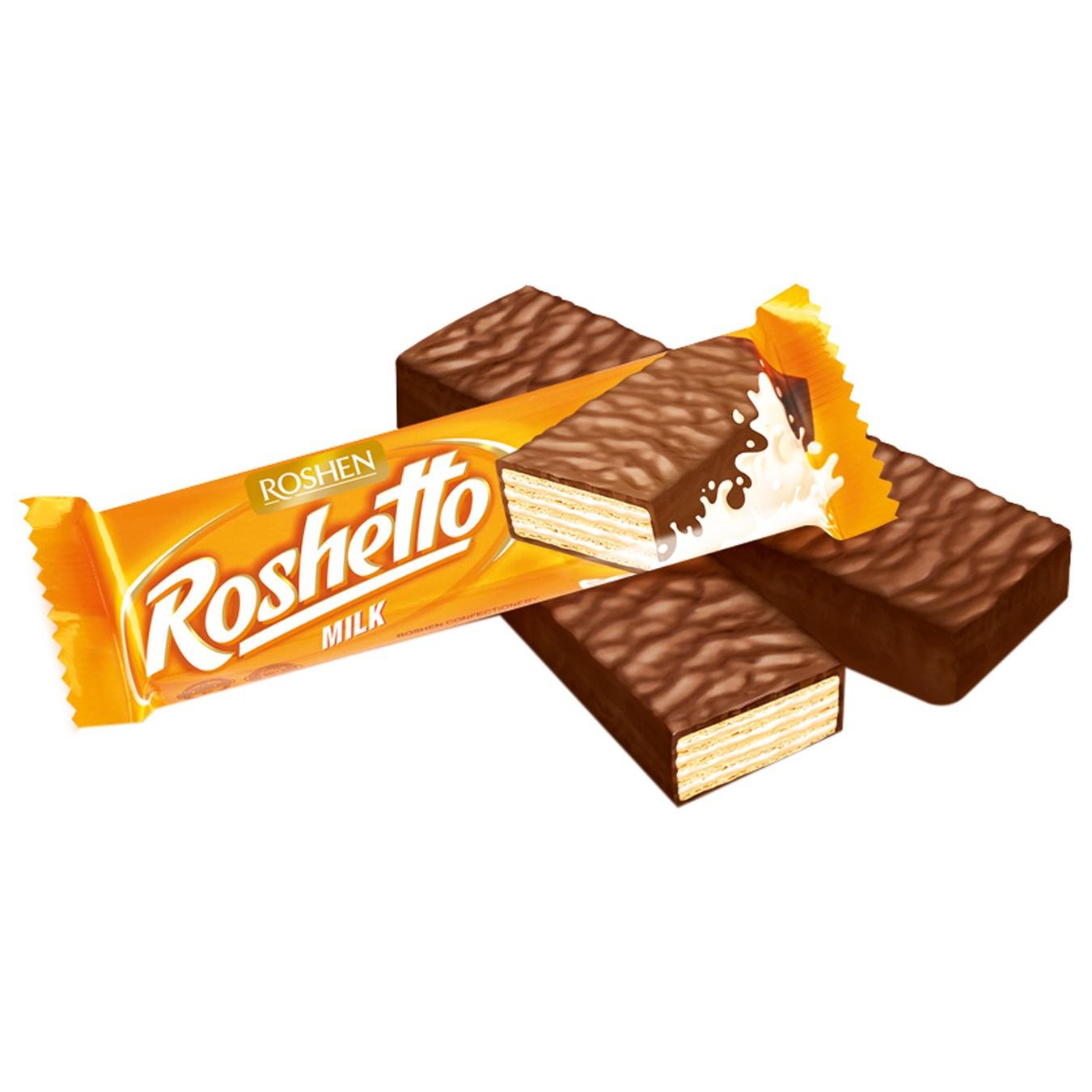 

Батончик вафельный Roshen Roshetto Milk в молочно-шоколадной глазури 32г