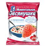 Каша вівсяна Вівсянушка з цукром полуницею і вершками швидкого приготування 45г