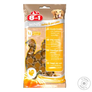 8in1 Minis Turkey and Pumpkin Treat for Dogs 100g - buy, prices for - photo 1