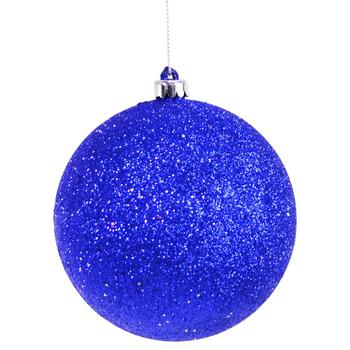 Plastic Blue Glitter Christmas Ball 6cm - buy, prices for Tavria V - photo 1