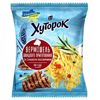 Khutorok Beef Flavored Vermicelli 60g - buy, prices for EKO Market - photo 1